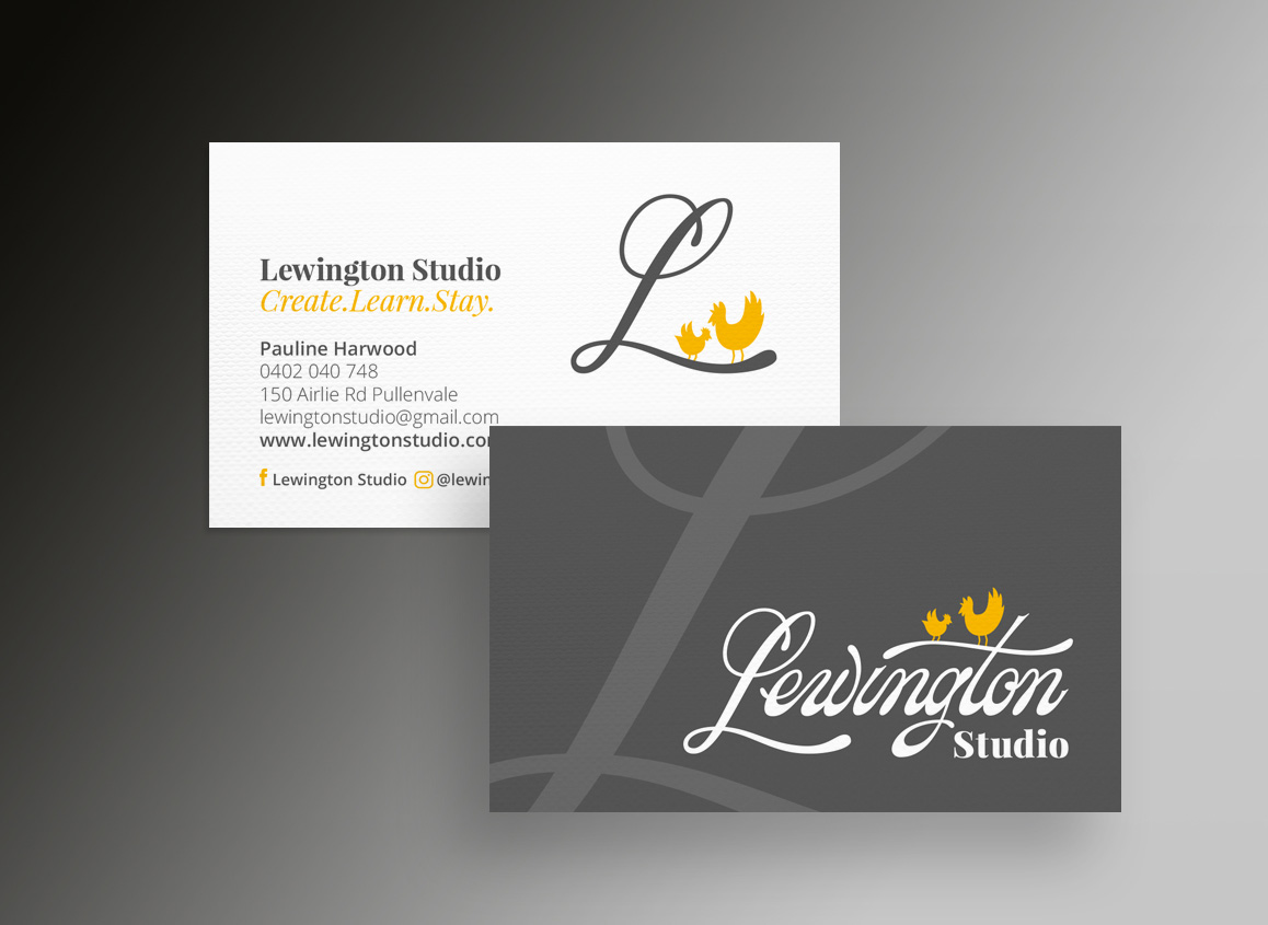 Lewington Studio logotype and stationery